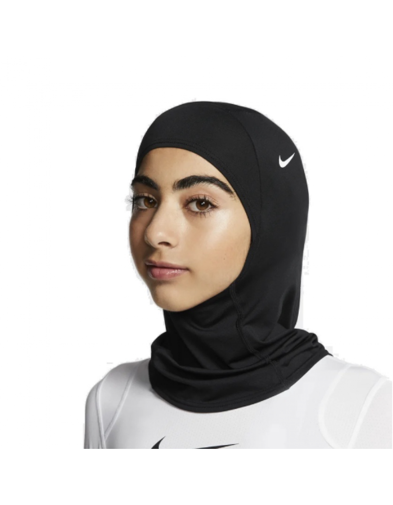 NIKE YA PRO HIJAB BLACK/WHITE