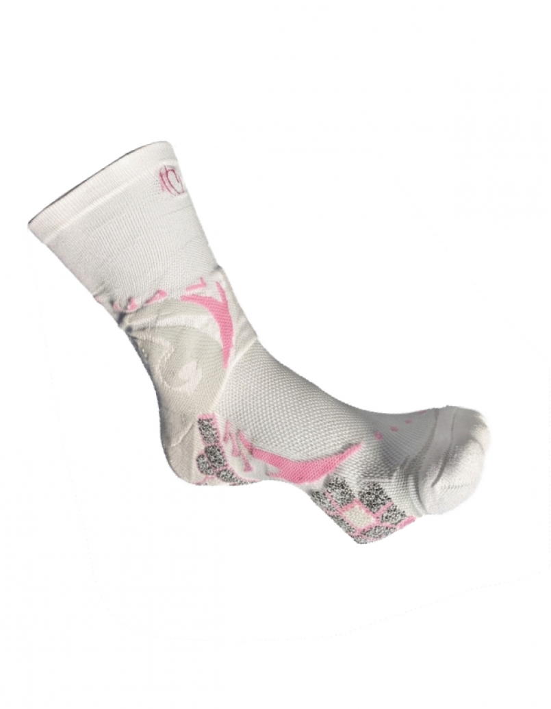 HOOPS PERFORMANCE SOCK (WHT/PINK