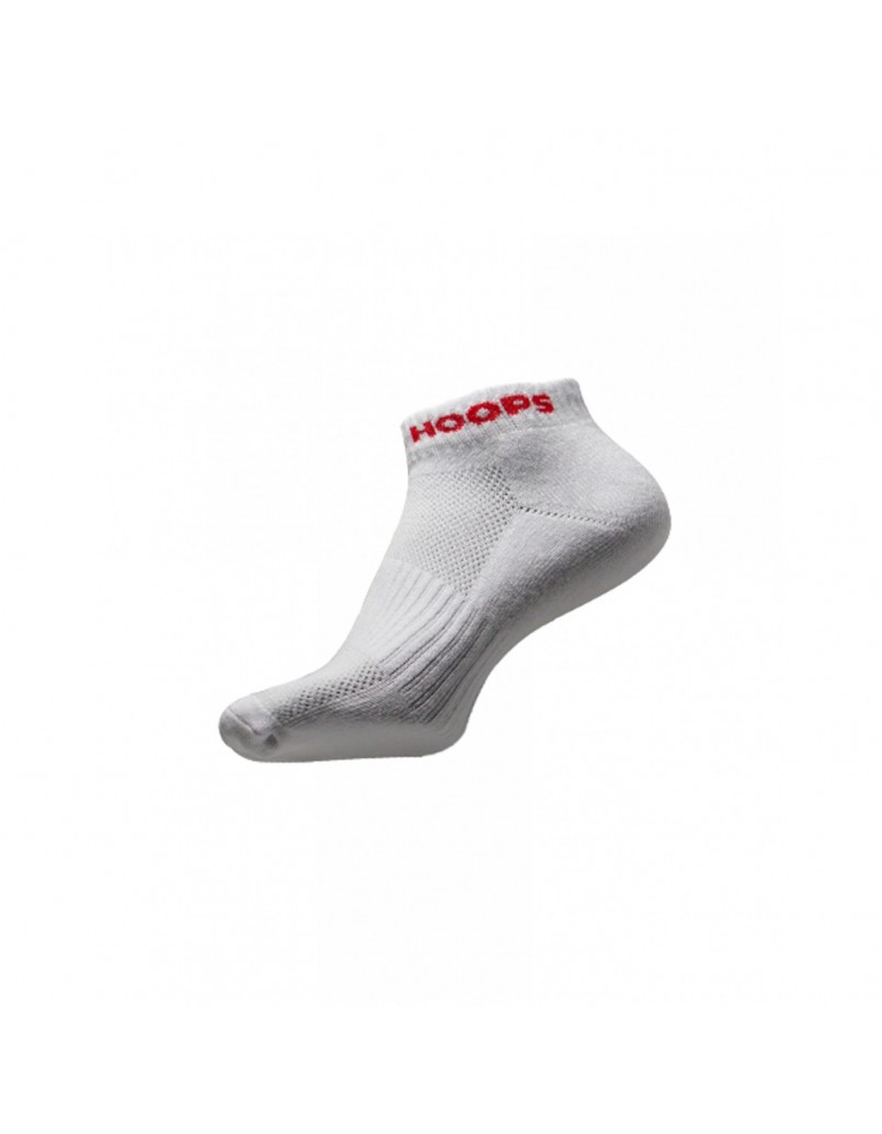 HOOPS NO SHOW SOCK 3IN1(WHT/RED