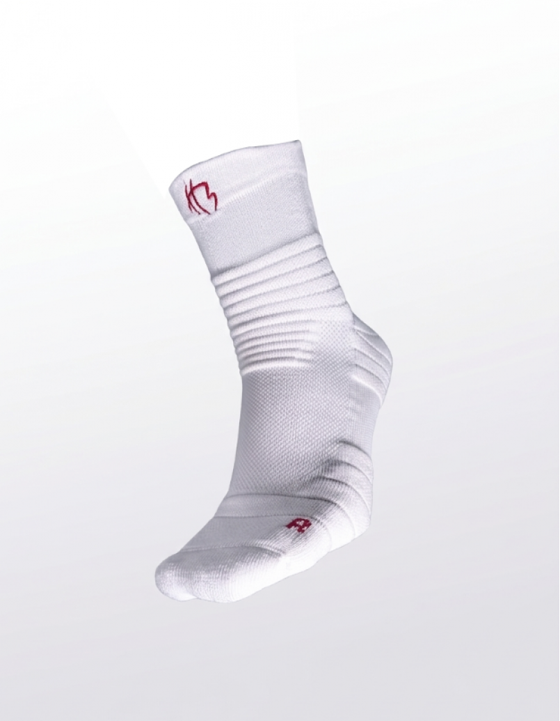 HOOPS SOCK CASUAL WHITE/RED