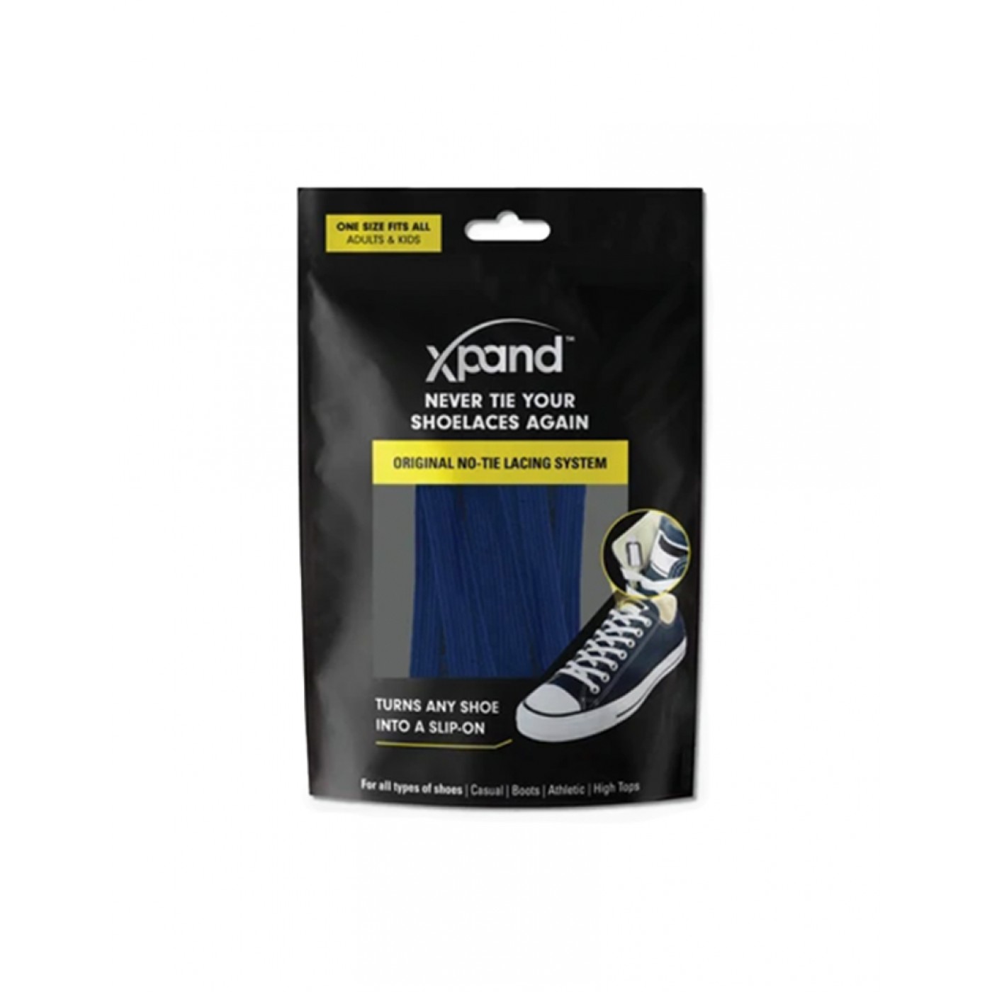 Xpand Original No-Tie Flat Lacing System Navy Blue