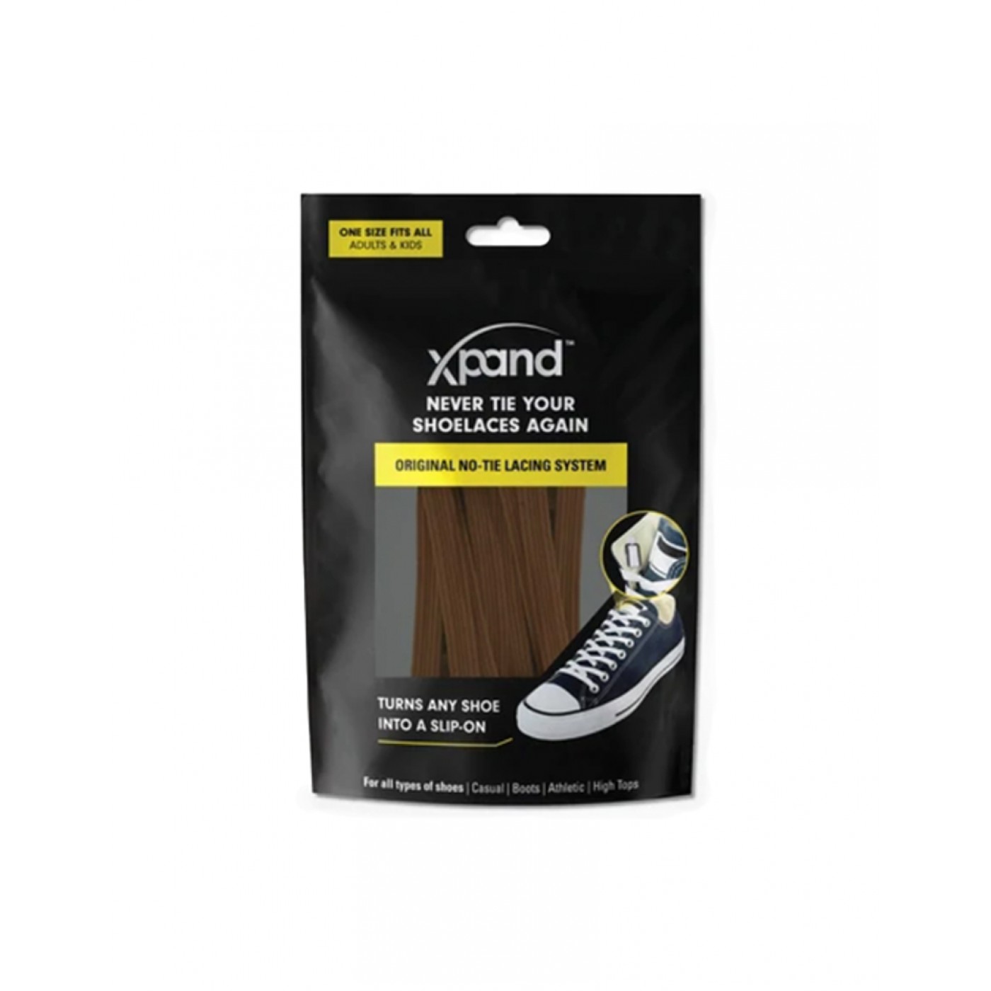 Xpand Original No-Tie Flat Lacing System Dark Brown