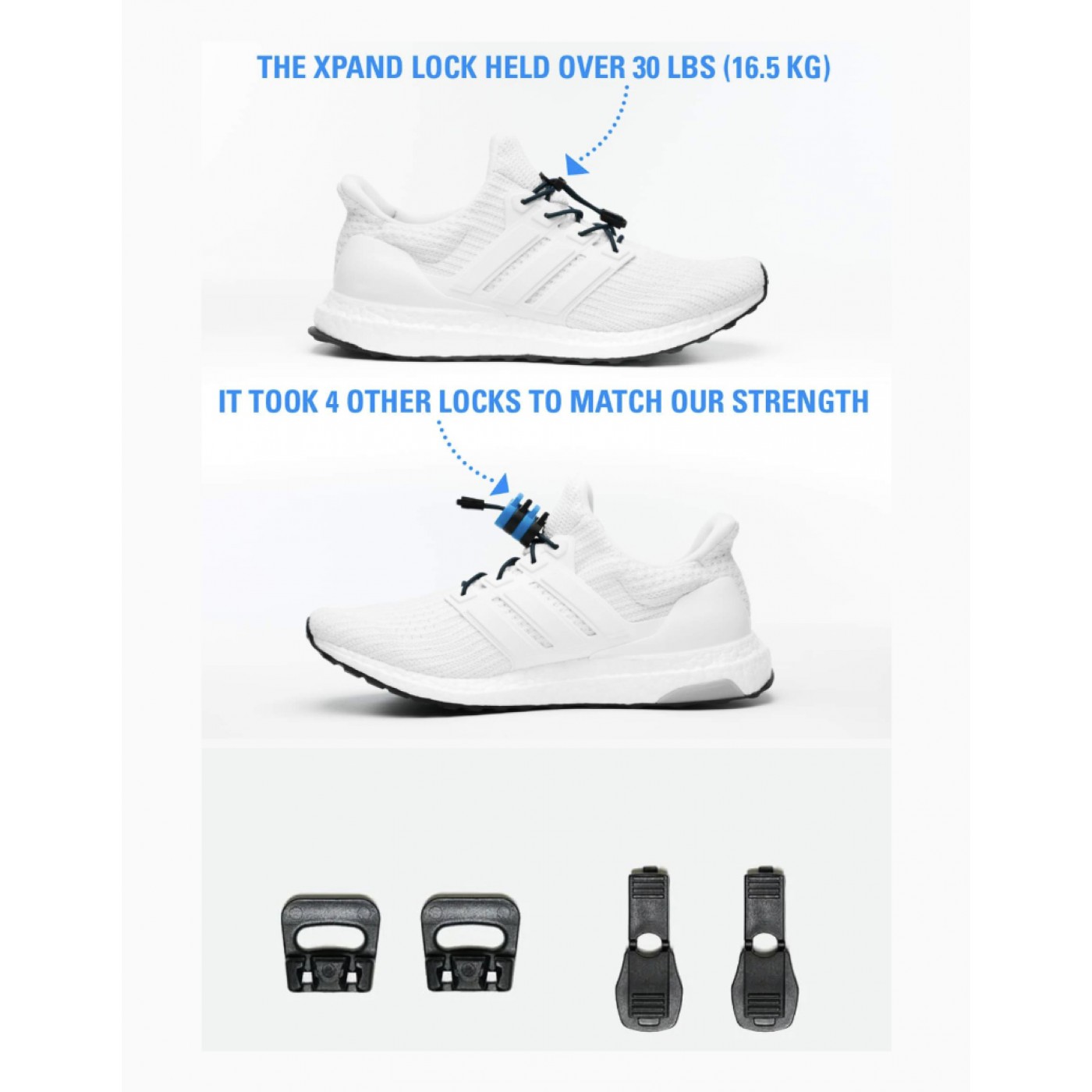Xpand Quick-Release Round Lacing System White
