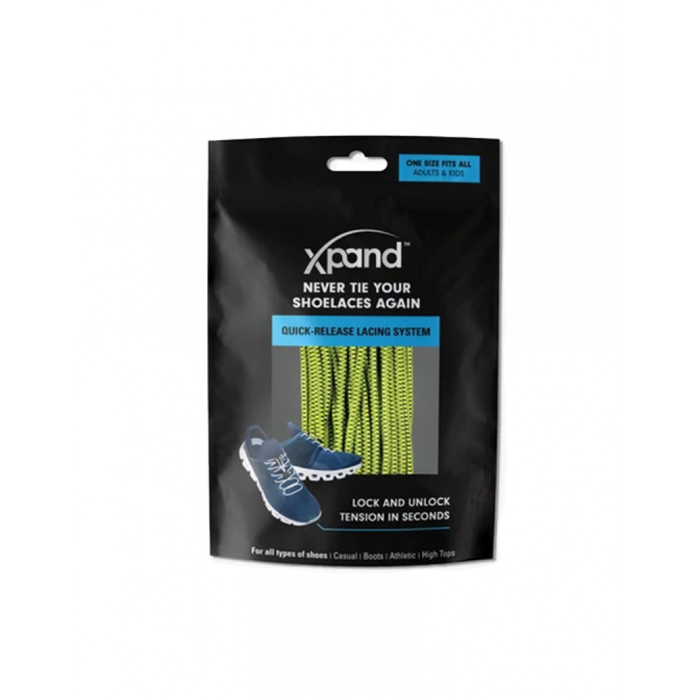 Xpand Quick-Release Round Lacing System Lemon Lime