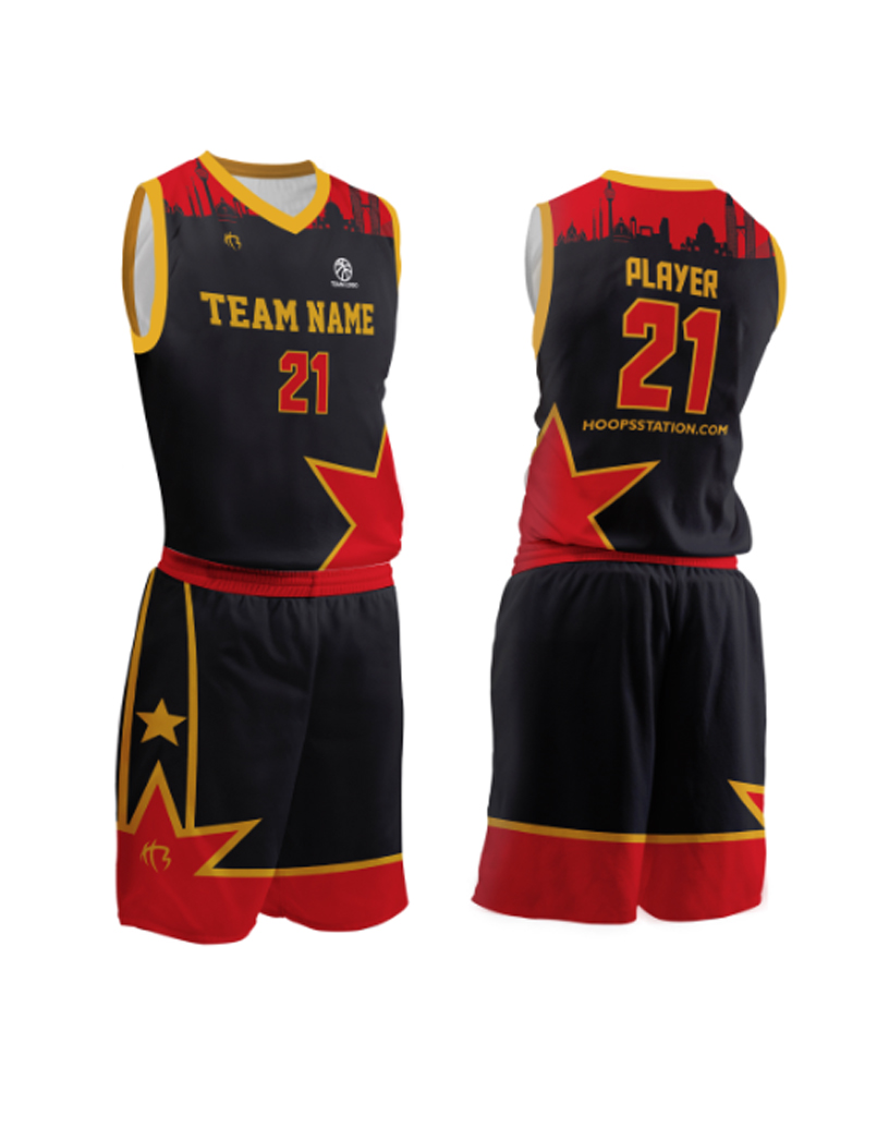 HOOPS ALL STAR CITY (SUBLIMATION)BLK/RED/ORANGE