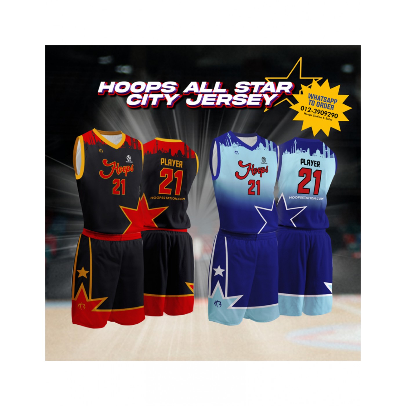 HOOPS ALL STAR CITY (SUBLIMATION)WHT/TEAL/BLUE