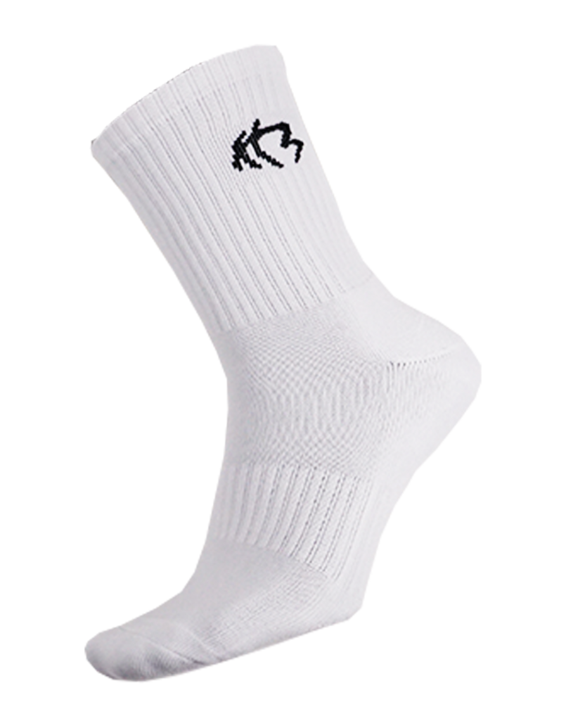 HOOPS  SOCK (WHT C/W BLK LOGO)