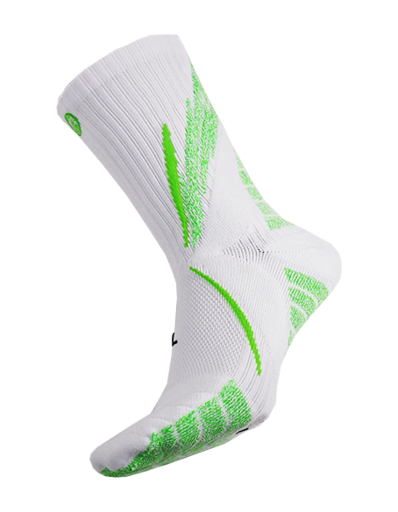 HOOPS CL SPORTS SOCK (WHT/GREEN)